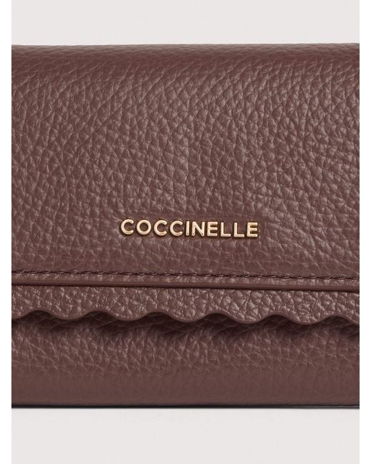 Coccinelle Multicolor Grained Leather Wallet Leather Lace Small