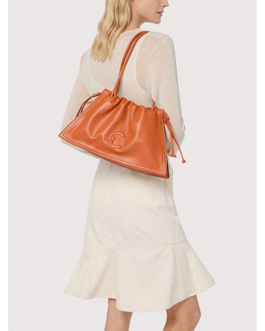 Coccinelle Green Smooth Leather Shoulder Bag Dulse Medium
