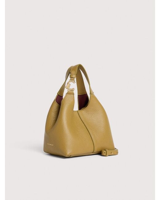 Coccinelle Metallic Grained Leather Handbag C-Easy Small