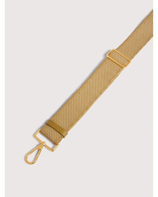 Coccinelle Metallic Fabric Shoulder Strap Raw Signature