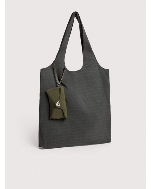 Coccinelle Black Monogram Nylon And Nylon Tote Bag Smart To Go Beat Medium