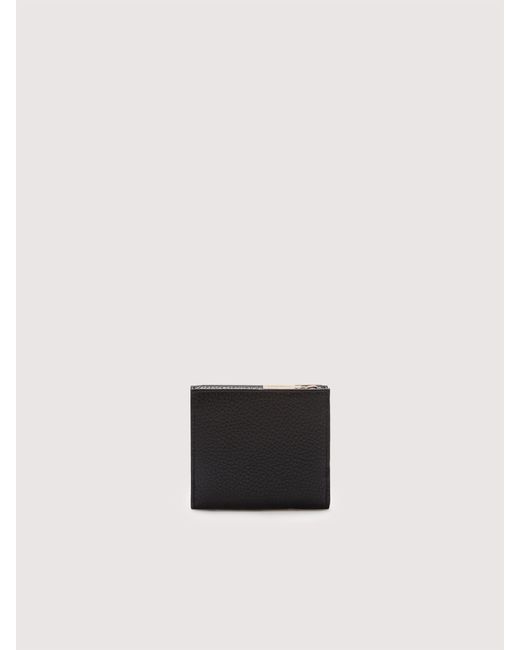 Coccinelle Gray Small Grained Leather Wallet Metallic Small