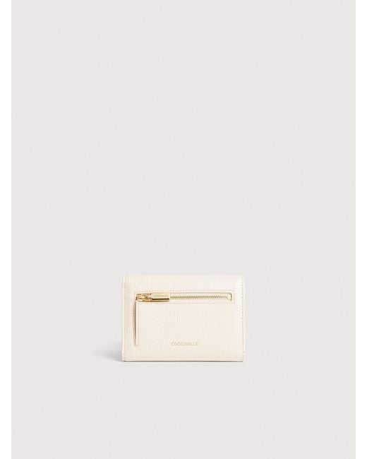 Coccinelle Natural Medium Grained Leather Wallet C-Me Medium