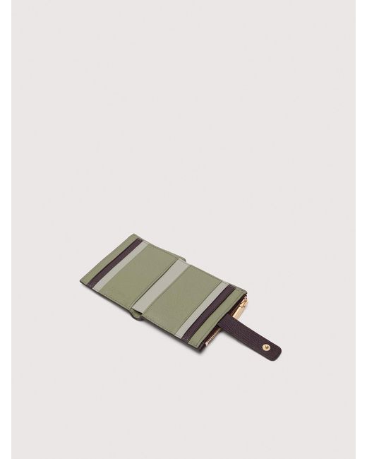 Coccinelle Natural Small Grained Leather Wallet Metallic Tricolor