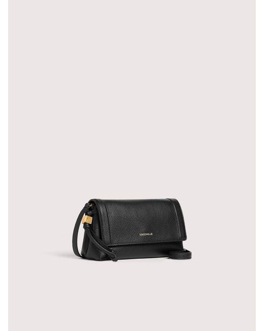 Coccinelle Black Grained Leather Minibag Thess Mini