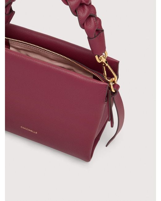 Coccinelle Pink Henkeltasche Aus Doubleface-Leder Boheme Small