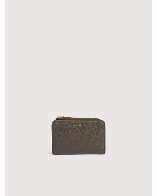Coccinelle Multicolor Small Grained Leather Wallet Metallic Small