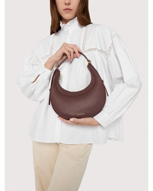 Coccinelle Pink Grained Leather Minibag Whisper Mini