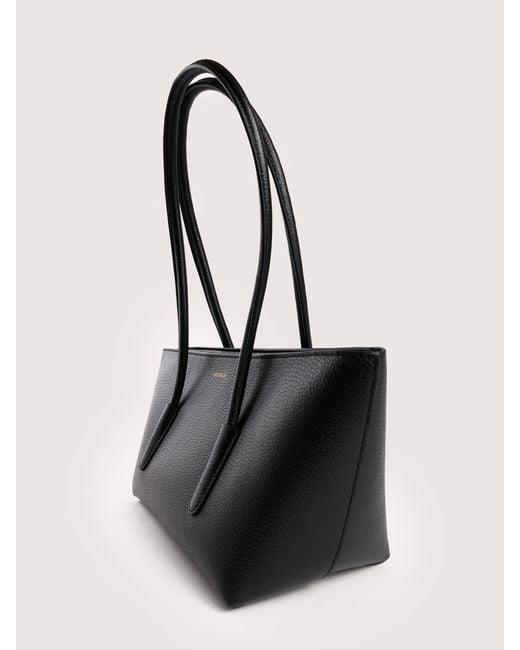 Coccinelle Natural Grained Leather Tote Bag Double Beat Medium