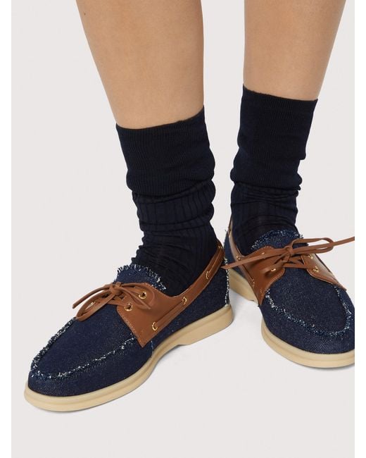 Coccinelle Blue Loafers Aus Denim C-Cruise Denim