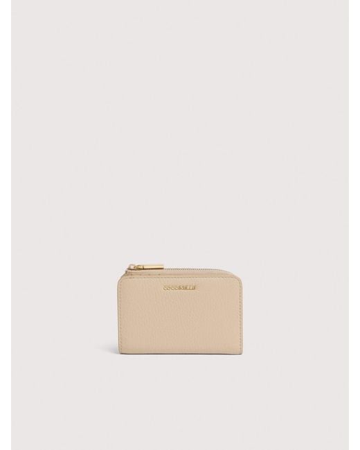 Coccinelle Natural Small Grained Leather Wallet Metallic Small