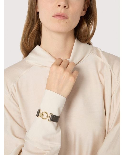 Coccinelle Natural Grained Leather Bracelet C-Me