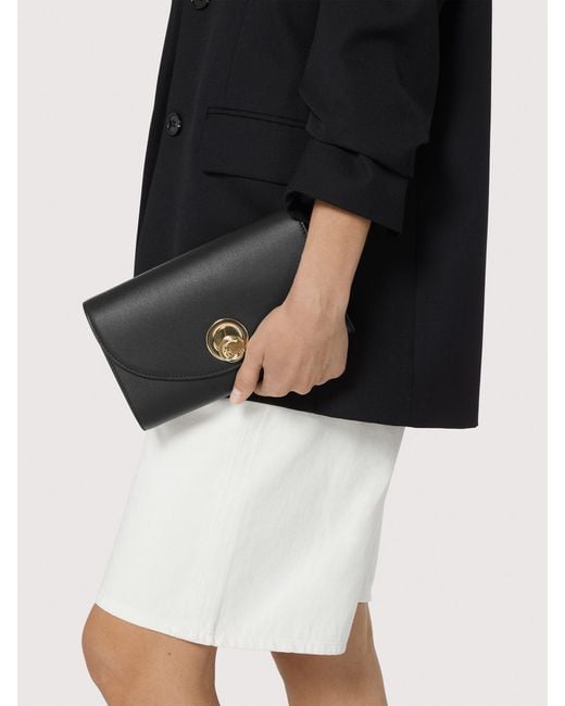 Coccinelle Black Clutch Aus Glattleder Nikla Small