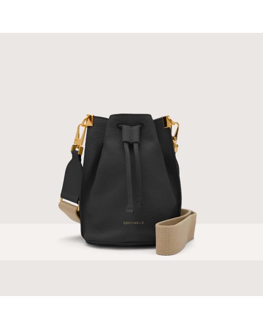 Coccinelle Black Grained Leather Minibag Hyle