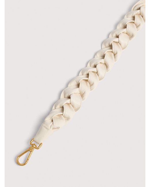 Coccinelle Natural Plaited Leather Shoulder Strap Boheme