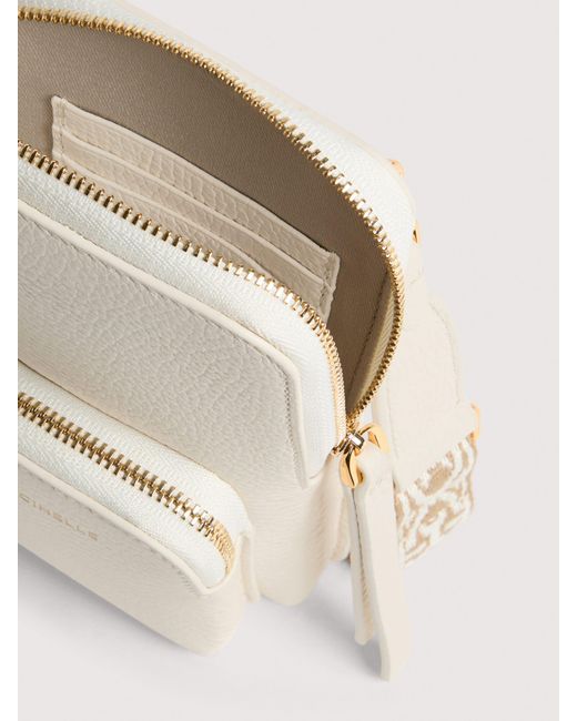 Coccinelle Natural Grained Leather Phone Holder Pixie Mini