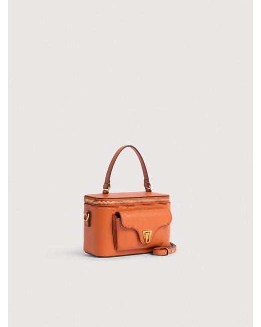 Coccinelle Pink Grained Leather Minibag Beat Generation Mini