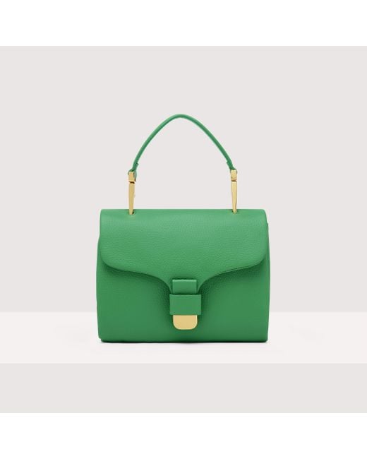 Coccinelle Green Grained Leather Handbag Neofirenze Soft Mini