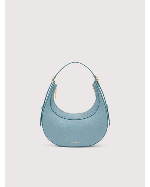 Coccinelle Blue Grained Leather Minibag Whisper