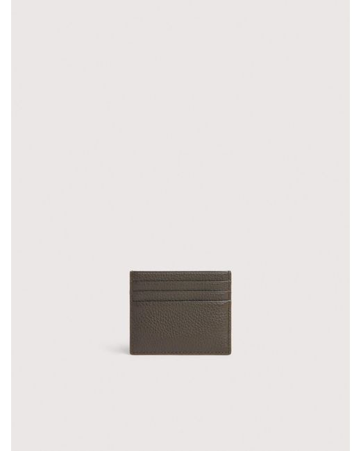 Coccinelle White Grainy Leather Card Holder Metallic Small