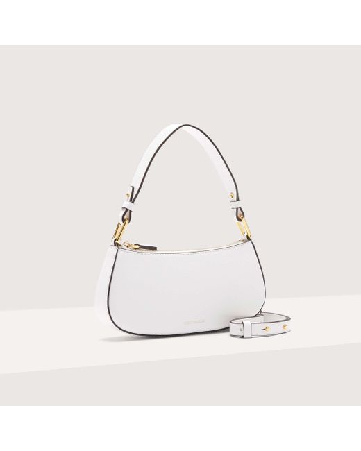 Coccinelle White Grained Leather Minibag Merveille