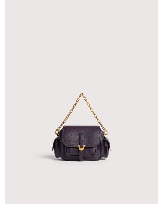 Coccinelle Pink Minibag Aus Genarbtem Leder Campus Mini