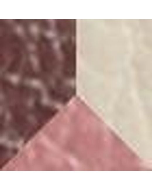 Coccinelle Pink Grained Leather Wallet With Patchwork Vichy Detailing Metallic Large