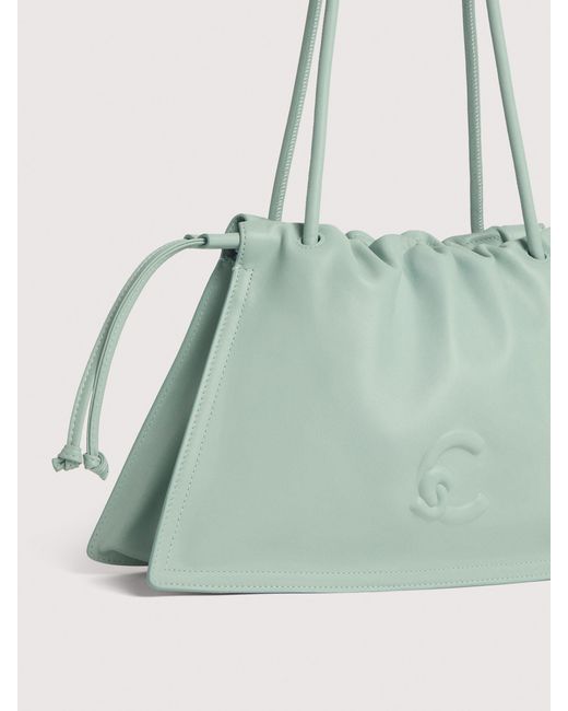 Coccinelle Green Smooth Leather Shoulder Bag Dulse Medium