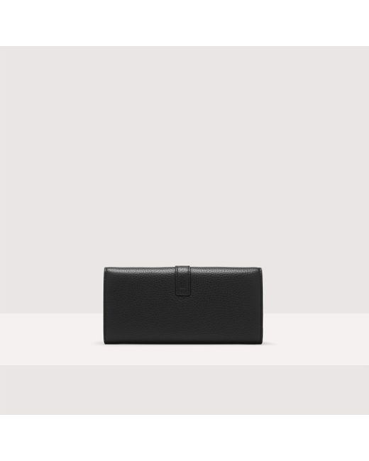 Coccinelle Black Large Grained Leather Wallet Himma