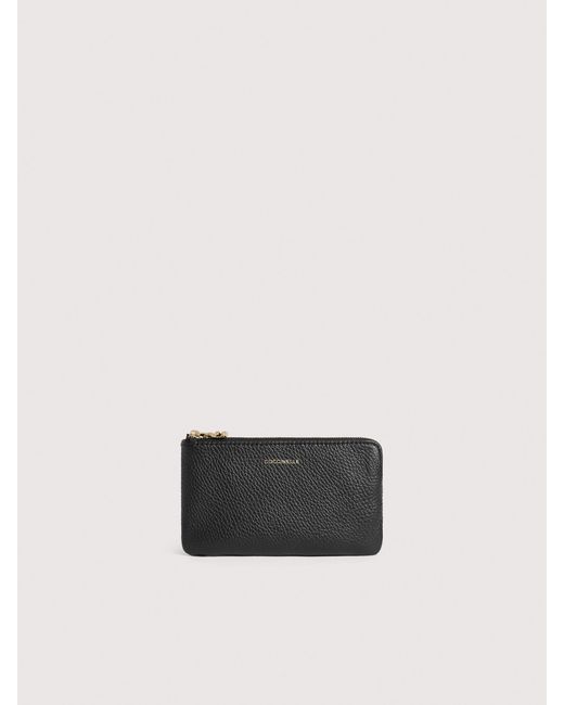 Coccinelle White Grained Leather Pouch C-Me Softy Small