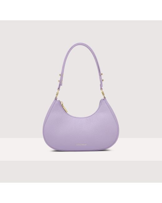 Coccinelle Purple Grained Leather Minibag Carrie