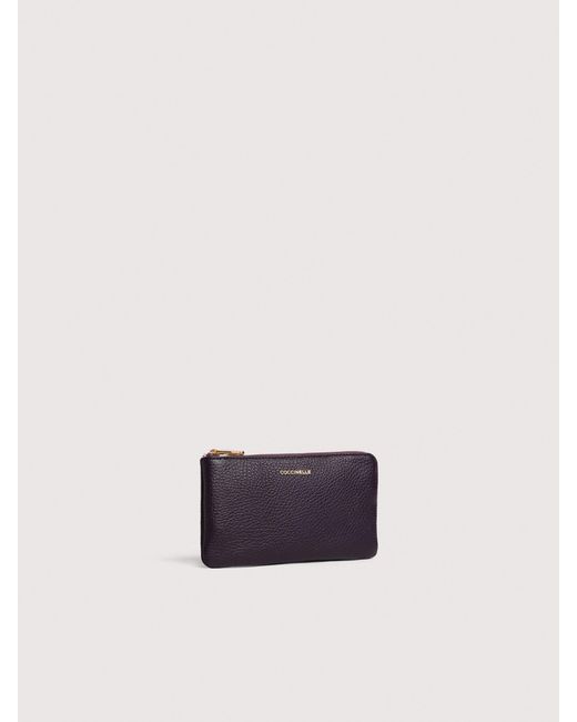 Coccinelle White Pochette Aus Genarbtem Leder Alias Small