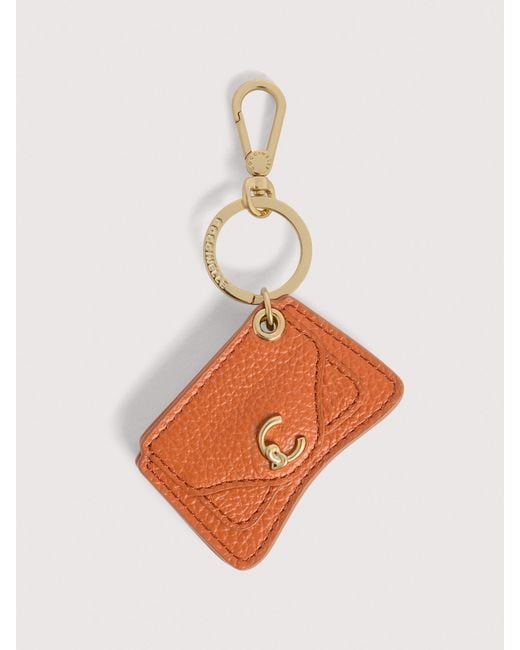 Coccinelle Multicolor Grained Leather Key Ring C-Me
