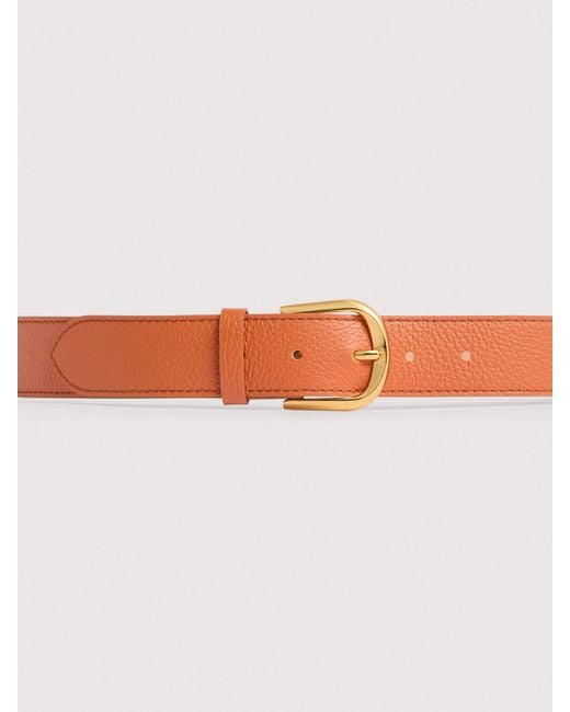 Coccinelle Orange Grained Leather Belt Erika