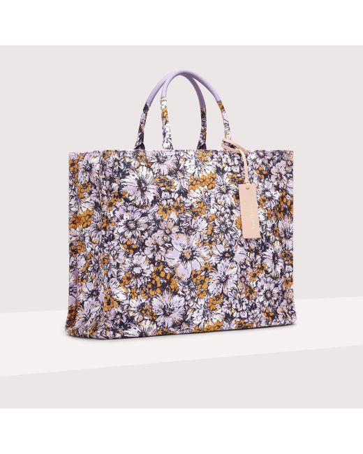 Coccinelle Multicolor Floral Print Fabric Handbag Never Without Bag Flower Print Large