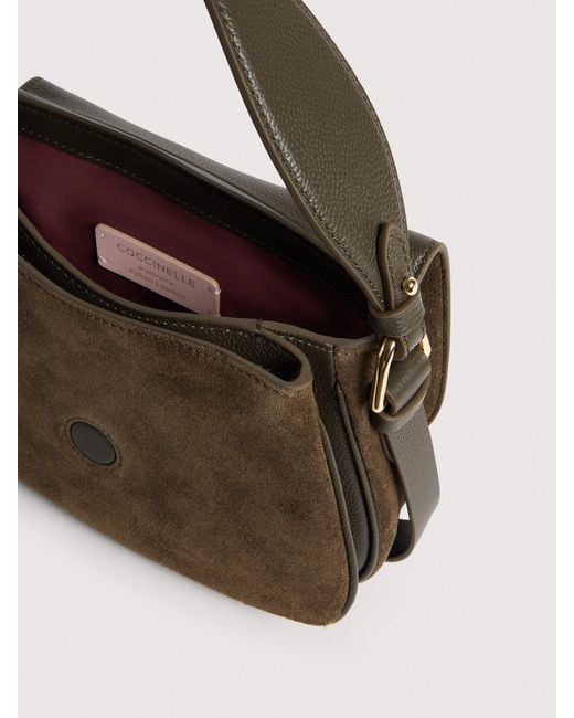 Coccinelle Multicolor Suede And Micro Grained Leather Handbag Mavery Small