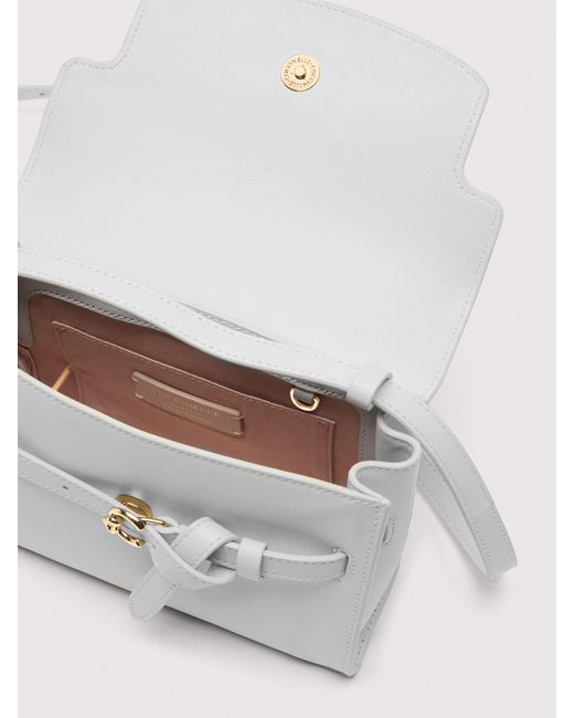 Coccinelle White Smooth Leather Crossbody Bag Sabine Small