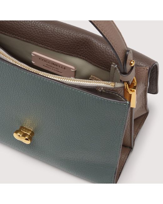 Coccinelle Grained Leather Handbag Binxie Tricolor Medium | Lyst