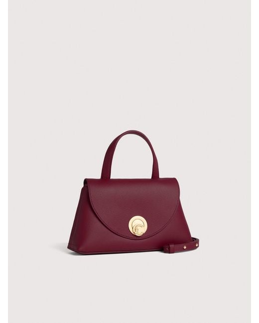 Coccinelle Purple Henkeltasche Aus Doubleface-Leder Nikla Small