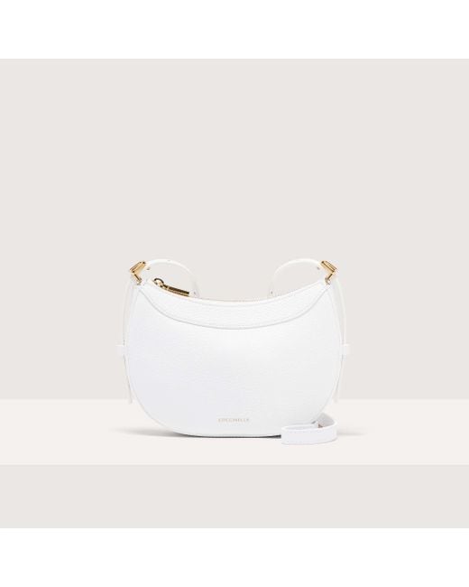 Coccinelle White Grained Leather Minibag Whisper