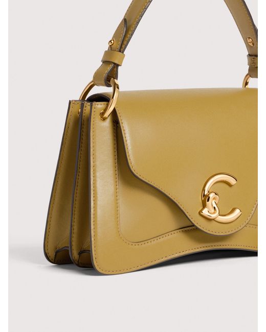 Coccinelle Metallic Smooth Calf Leather Handbag C-Me Small