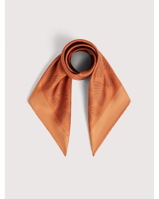 Coccinelle Orange Silk Foulard Shell