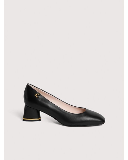 Coccinelle Black Smooth Leather Pumps C-Everyday