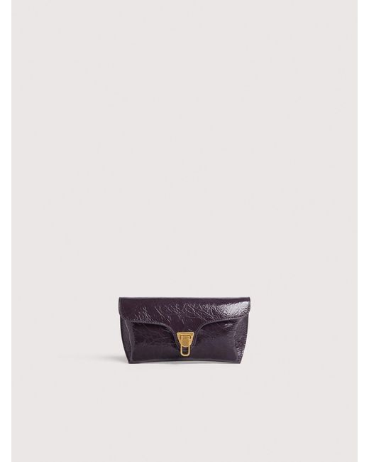 Coccinelle White Pochette Aus Glattleder
