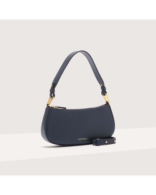 Coccinelle Blue Grained Leather Minibag Merveille