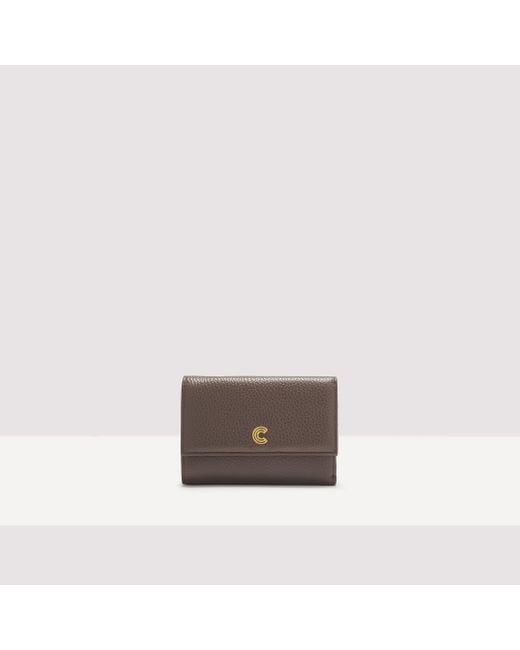 Coccinelle Brown Medium Saffiano Leather Wallet Myrine