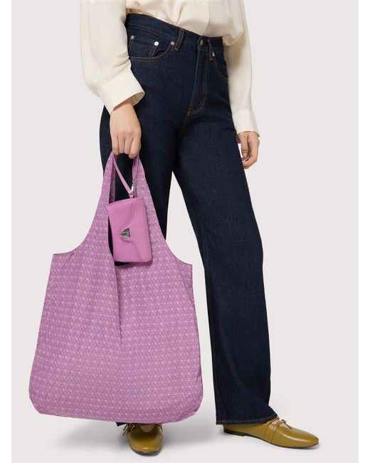 Coccinelle Yellow Monogram Nylon And Nylon Tote Bag Smart To Go Beat Medium