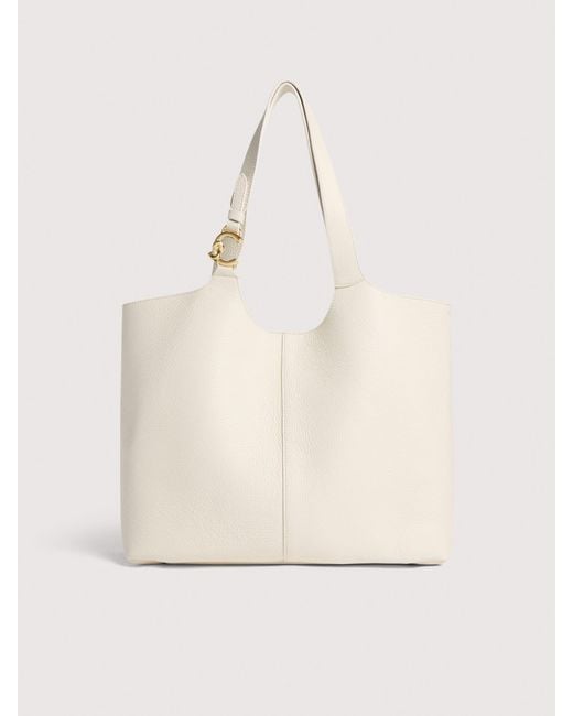 Coccinelle Natural Grained Leather Tote Bag C-Easy Large