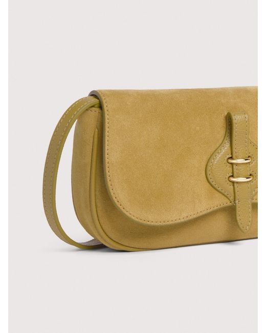 Coccinelle Natural Suede And Micro Grained Leather Minibag Mavery Small