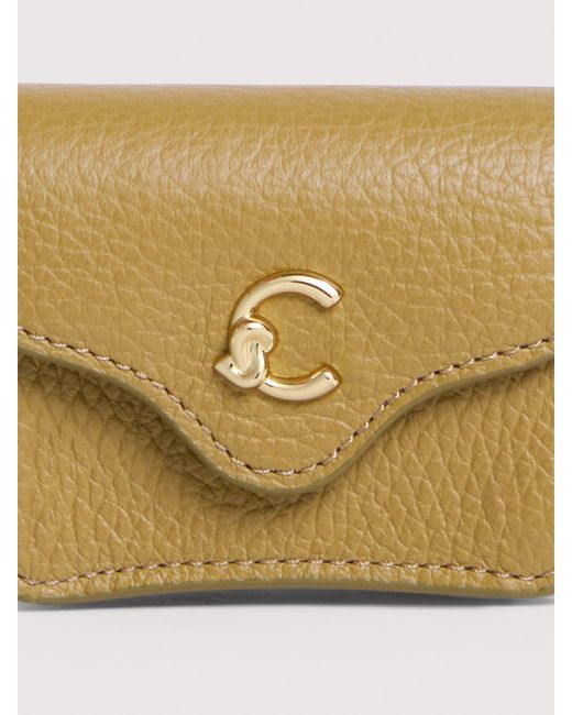 Coccinelle Natural Grained Leather Airpods Case C-Me